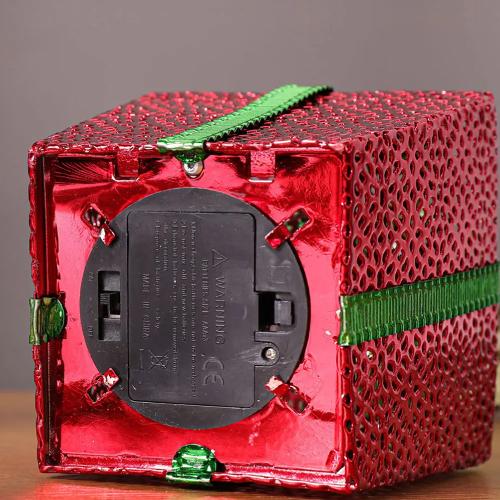 

Christmas LED Iron Gift Box Lighted Luminous Party Decoration Xmas Home Desktop Ornament LED Xmas Gift Box Shop Window Ornaments