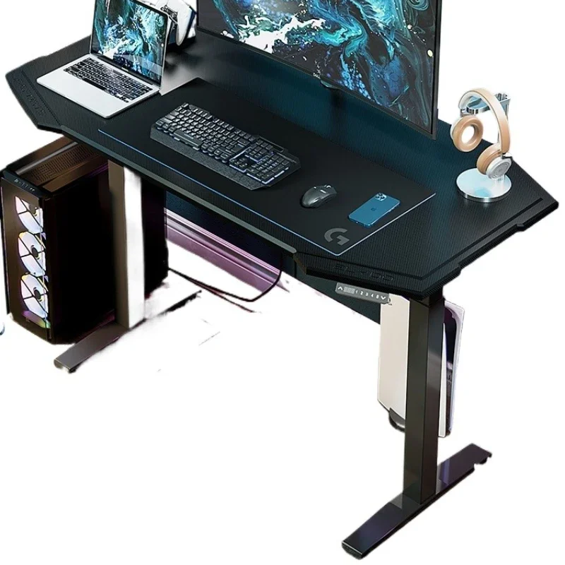 ES2 e-sports electric lifting table, computer game home desk, carbon fiber texture