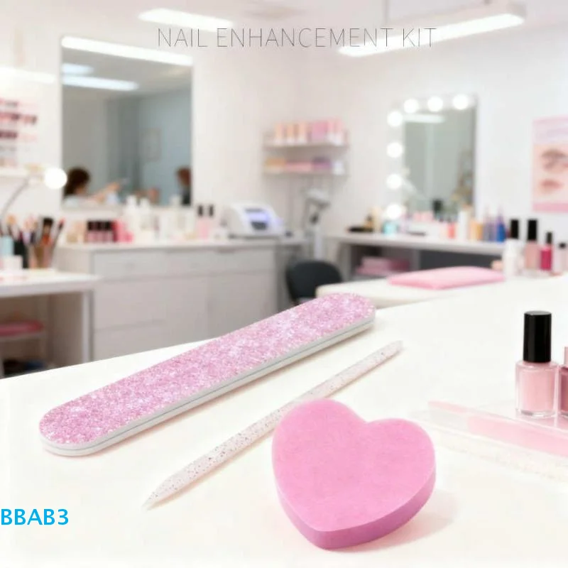 Juego de 10 herramientas de manicura con bolígrafo punteado de cristal, bloque en forma de corazón y lima de madera para pulir y dar forma a las uñas, accesorios para el cuidado