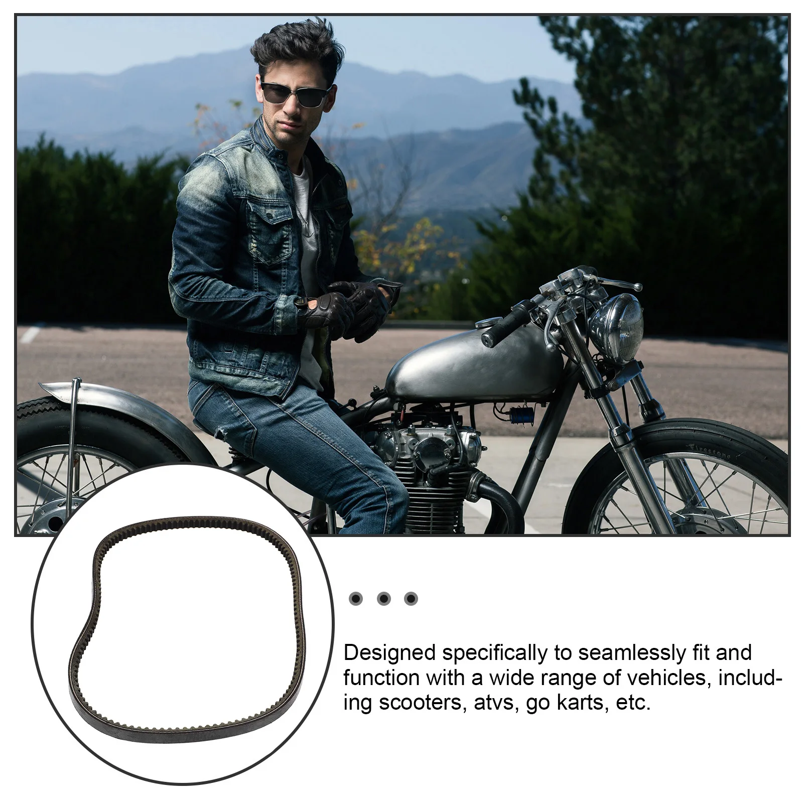 حزام عربة الجولف متوافق مع -81173-00 حزام محرك مطاطي بمقبض سلسلي متين يدوم طويلاً وسهل التركيب #6