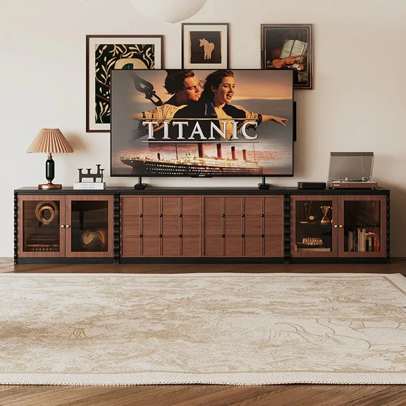 Trendy Modern Tv Consoles Cabinet Boho Simple Decoration Aesthetic Rectangle Tv Stands Storage Drawe Muebles Salon Furniture