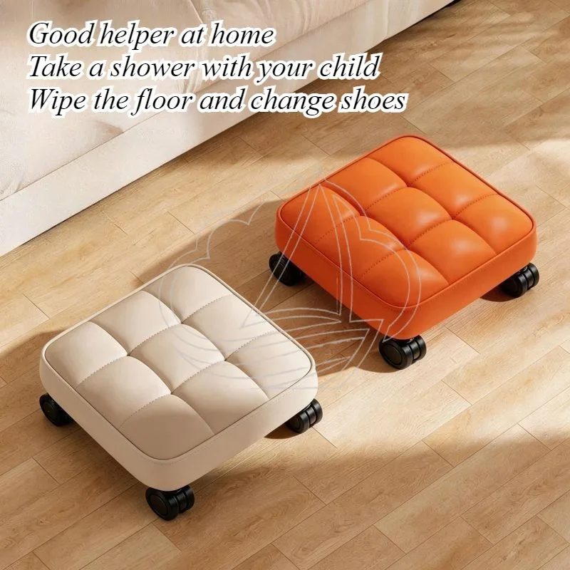 

Универсальный низкий табурет на колесиках для дома, салонов красоты, швейных мастерских, детских комнат и гостиных