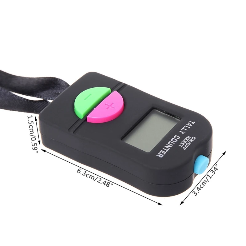 Digital Hand Tally Counter Electronic Manual Clicker Golf Gym Hand Held Counter 6.3x3.4x1.5cm