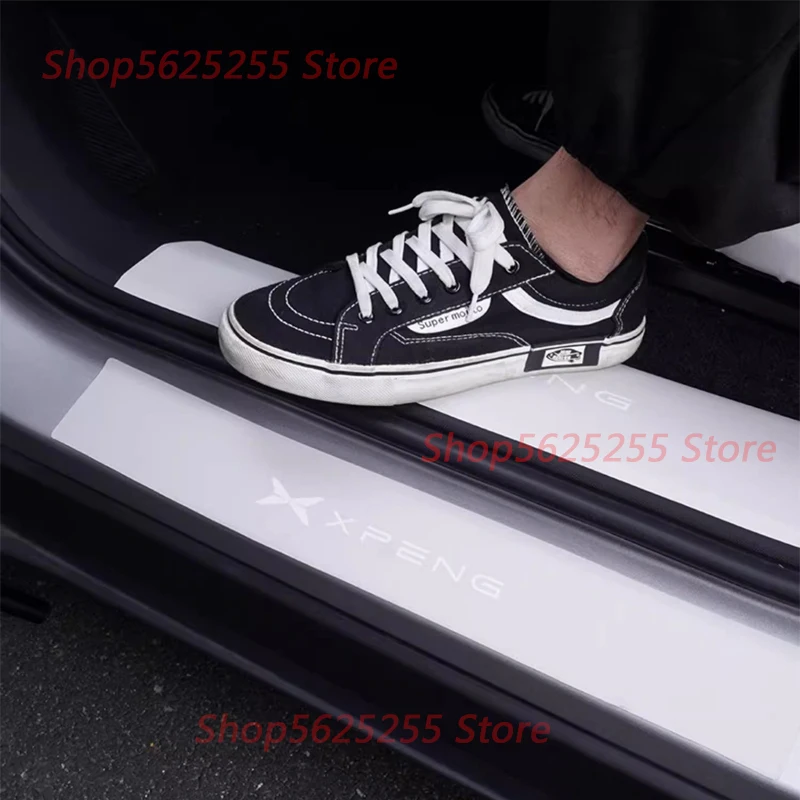 For XPeng Xiao Peng G9 2024 Car Door Sill Plate Threshold Plate Leather Protective Car Interior Decoration Modificed Accessories