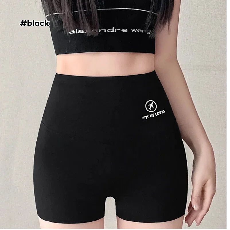 Women Summer Ice Silk Safety Shorts 2 in 1, High Waist Tummy Control Butt Lifting Panty & Leggings Anti-Exposure Anti-Chafing