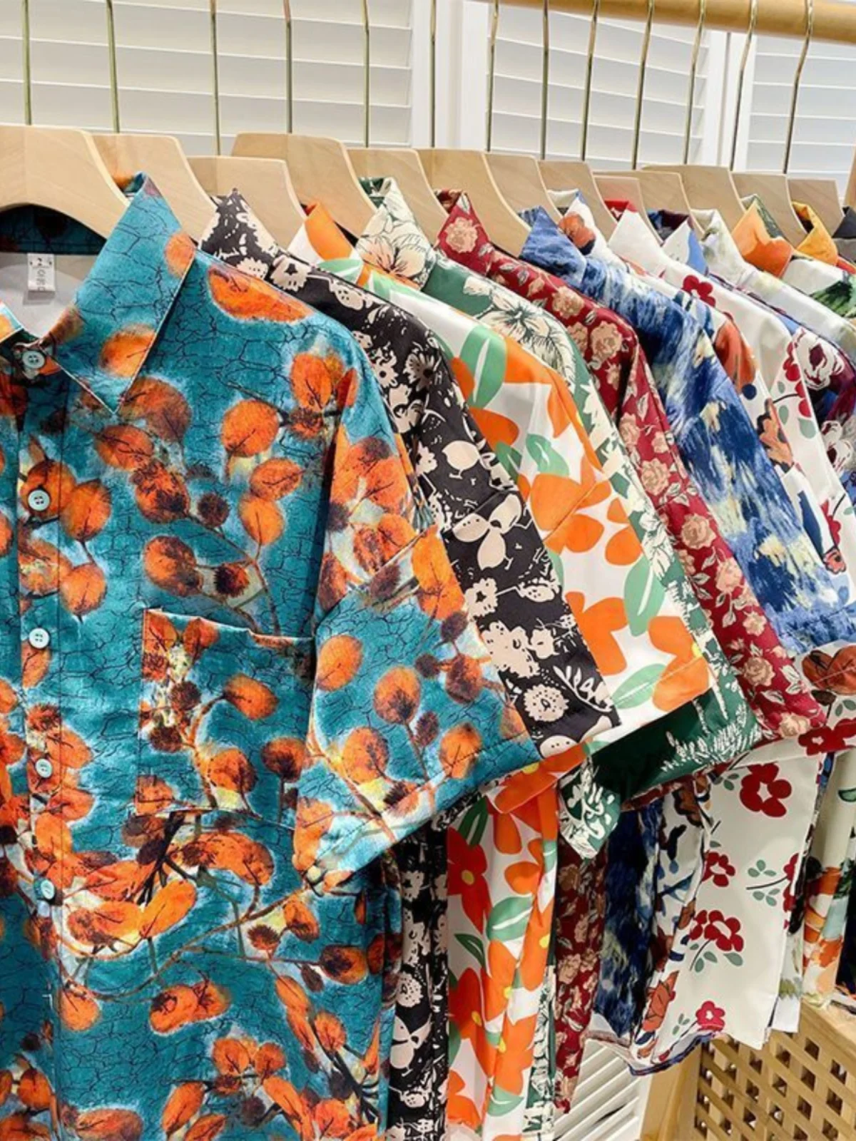 Casual Loose Summer Holiday Floral Print Short Sleeve Women's Shirt Fashionable Elegant Style Dream Zhuoyi Polyester Fabric