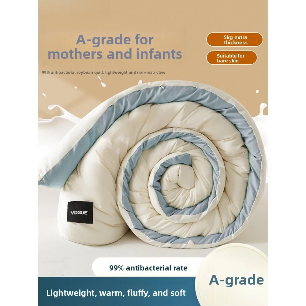 

A-Class Soybean Fiber Quilt Thickened Student Dormitory Single Bed Core Winter Quilt Cotton Polyester Fiber All-Season Use