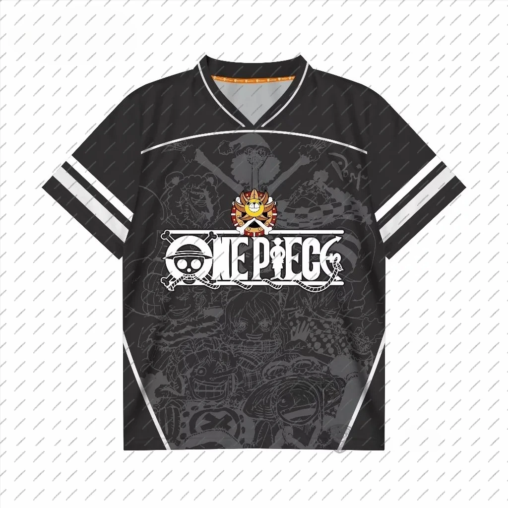 

Bandai Anime One Piece Luffy Summer Fashion Jersey T-shirt Oversized Comfortable 3D Adult Children's Multifunctional Tops Tees