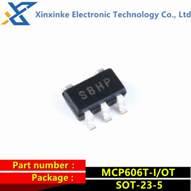 10PCS MCP606T-I/OT SOT-23-5 MCP606 2.5V-5.5V Single-way Operational Amplifier Chip SMD IC