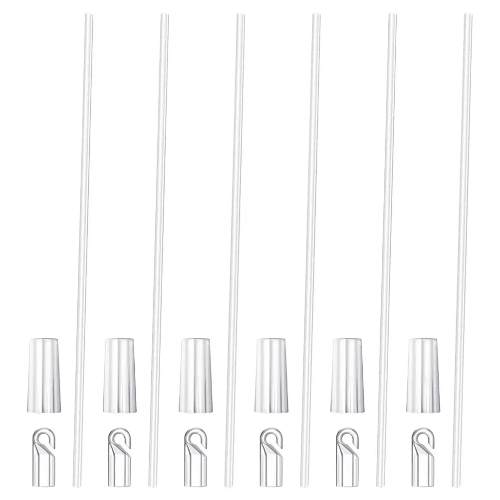 

6Pcs Clear Blind Wand Replacement Hook Transparent Plastic Tilt Rod Vertical Blinds Stick Curtain Pull Blind Wand Replacement