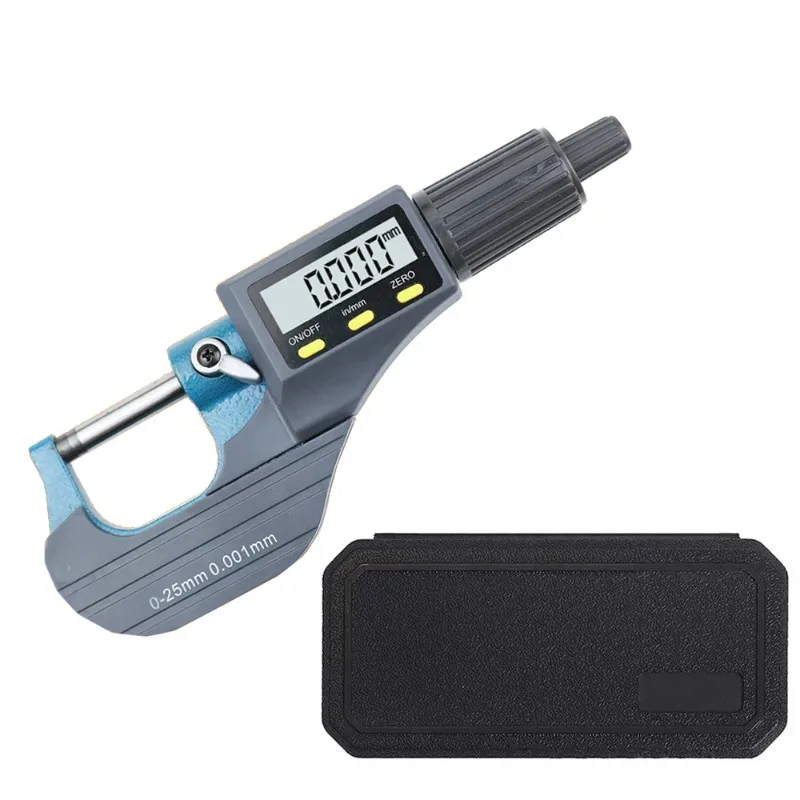 Electronic Outside Micrometer Carbide Tip Measure Tools Caliper Gauge 0-25mm 0.001mm Digital Micromaster Micrometer