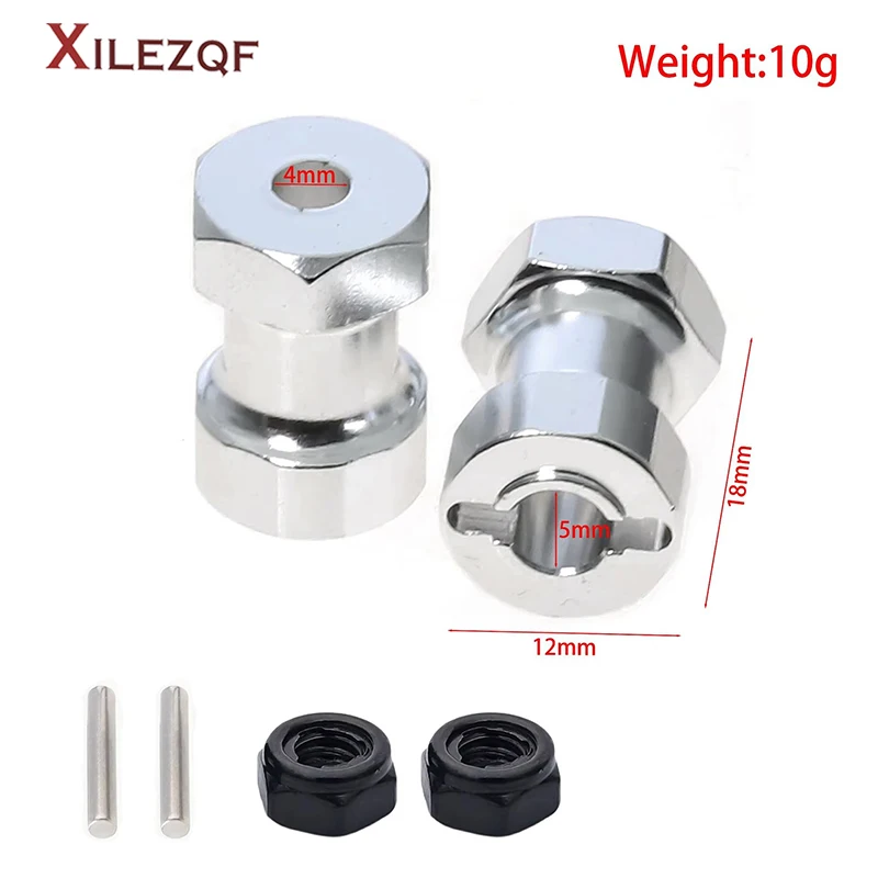 XILEZQF Tamiya Metal Wheel Hex Hub Adapter 53913 Upgrade Parts for Frog 58354 Grasshopper 58346 Hornet 58336 57746 57741