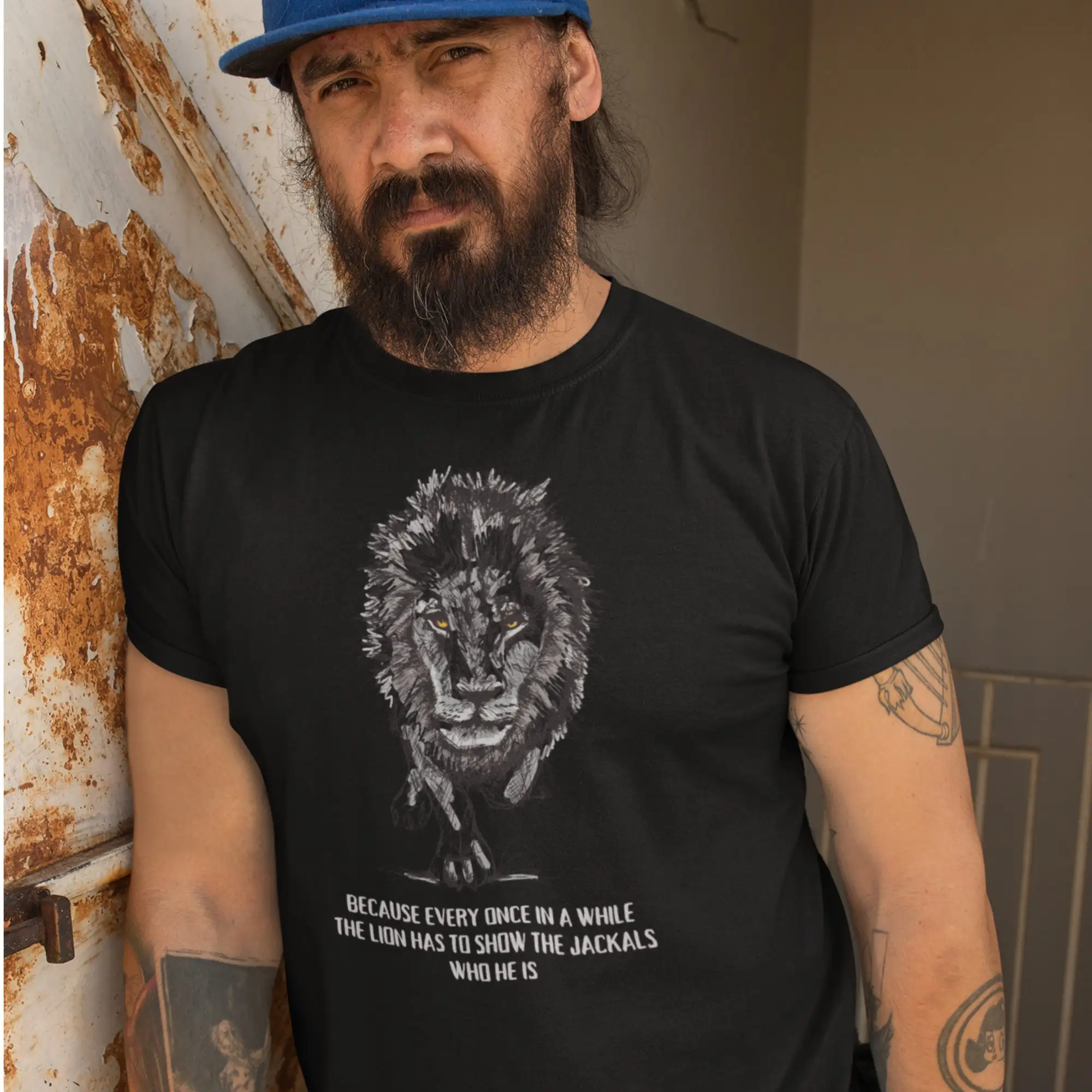 Because Every Once In A While The Lion Has To Show Jackals Who He Is T Shirt Inspirational Motivational