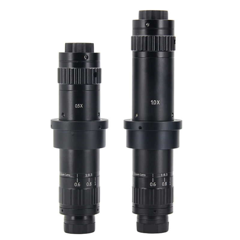 200X 500X Continouasly Variable Lens Industry UHD 0.6X-5.0X Zoom C-mount Microscope Monotube Lens For Video Microscope Camera