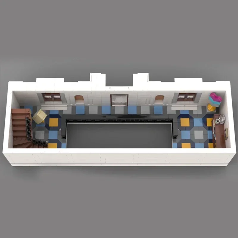 Moc Building Blocks Street View รุ่น Urban Mansion การวิเคราะห์อิฐ DIY ประกอบของเล่นก่อสร้างสําหรับ Childr วันหยุดของขวัญ