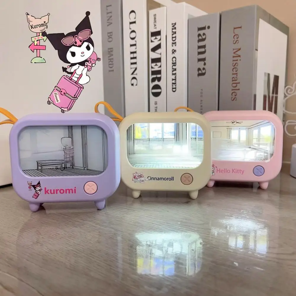 Miniso Melody Kuromi мультфильм креативный свет живопись атмосфера ночник USB зарядка высокий внешний вид украшение для телевизора
