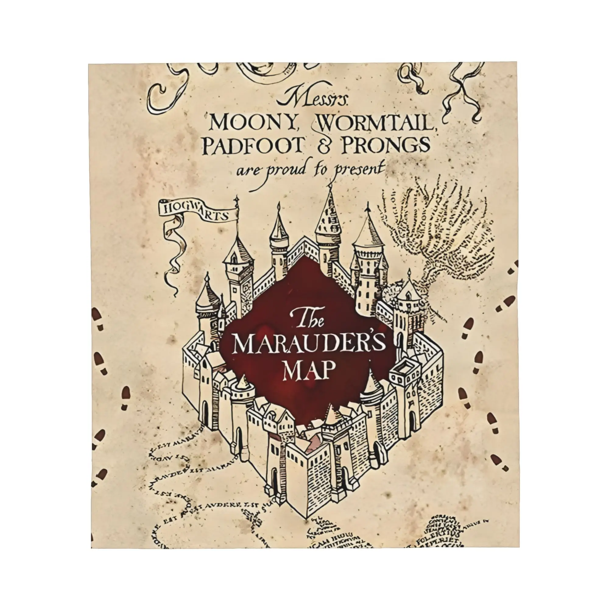 1PC The Marauder’S Map blanket Throw Furry Winter Blankets for Adults Bedding Home Interior Fluffy Plaid Sofa Knee