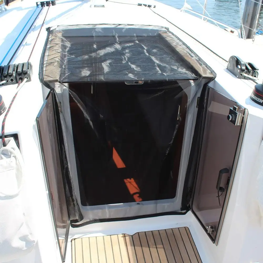 

36x72 Inch Mosquito Net for Boat Companionway with Weighted Band to Secure in Place