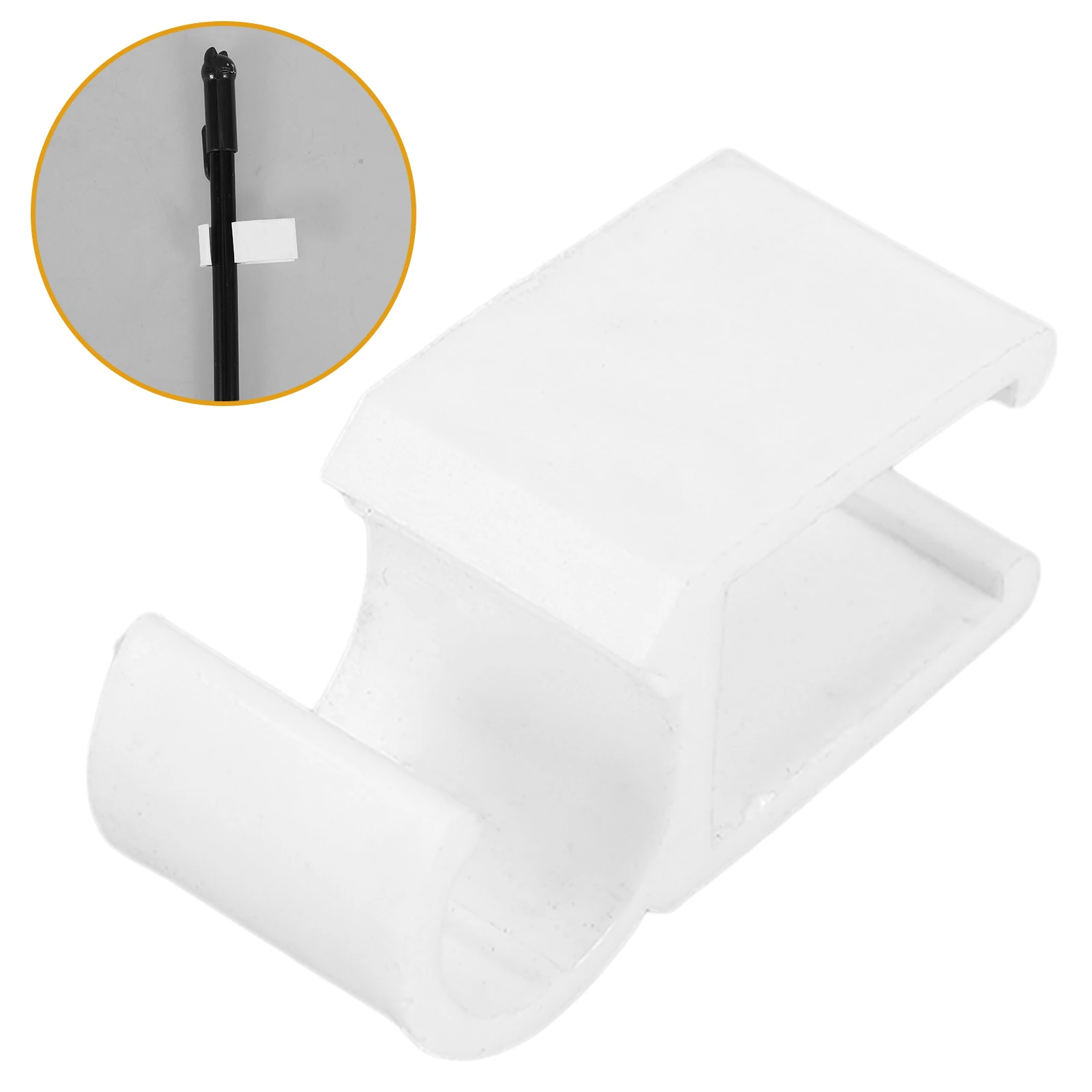 

20pcs Holder Clips Plastic Adhesive Holders Self-Adhesive Pen Clamps For Whiteboard Blackboard Bulletin Board School Office Home