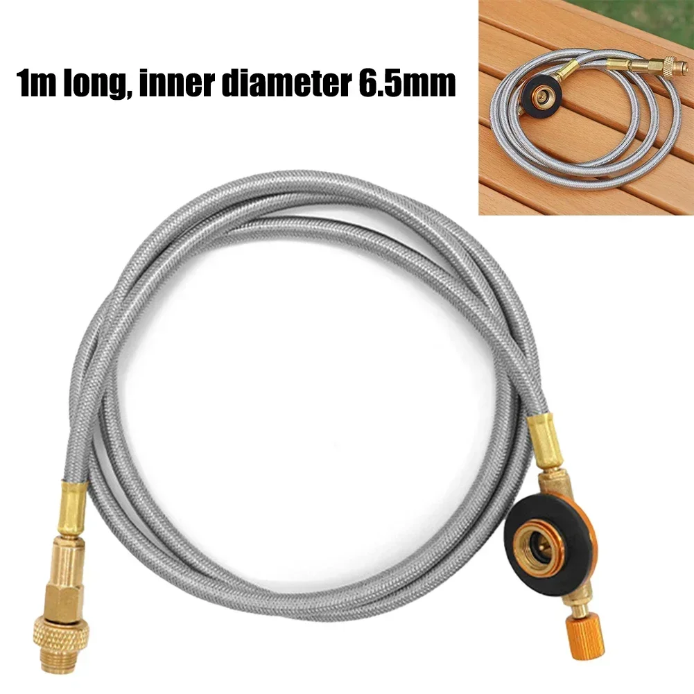 Outdoor Camping Gas Stove Propane Refill Adapter Burner Flat Cylinder Tank Coupler Container Adapter Save Metal Tube