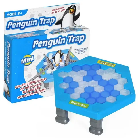 Indoor Interactive Ice Crack Save Penguin Board Game Family Entertainment Toy, Parent-Child Fun Game Children Holiday Gifts