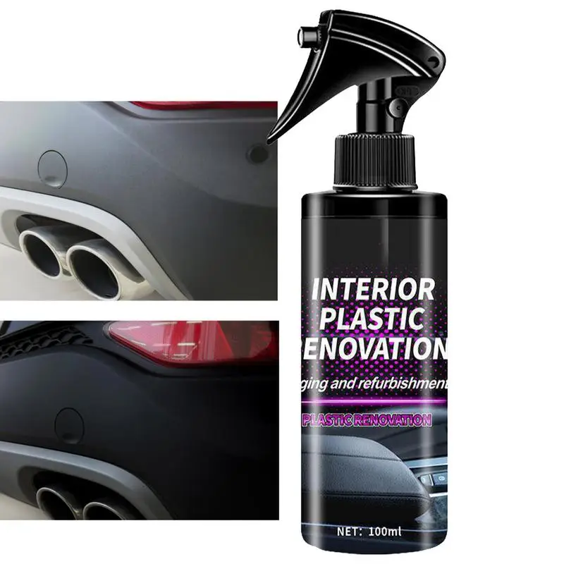 

Car Trim Restorer Spray Car Wax Retreading Agent High-Gloss Effect Car Refurbish Agent Multifunctional For Seats Dashboard