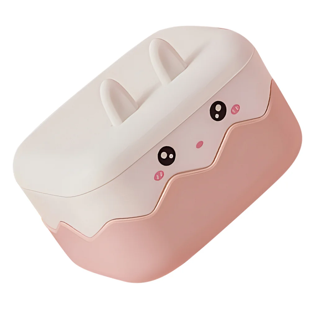 

Leakproof Soap Box with Lid Travel Friendly Portable Soap Container Cute Cartoon Rabbit Design for Gym Camping Trips