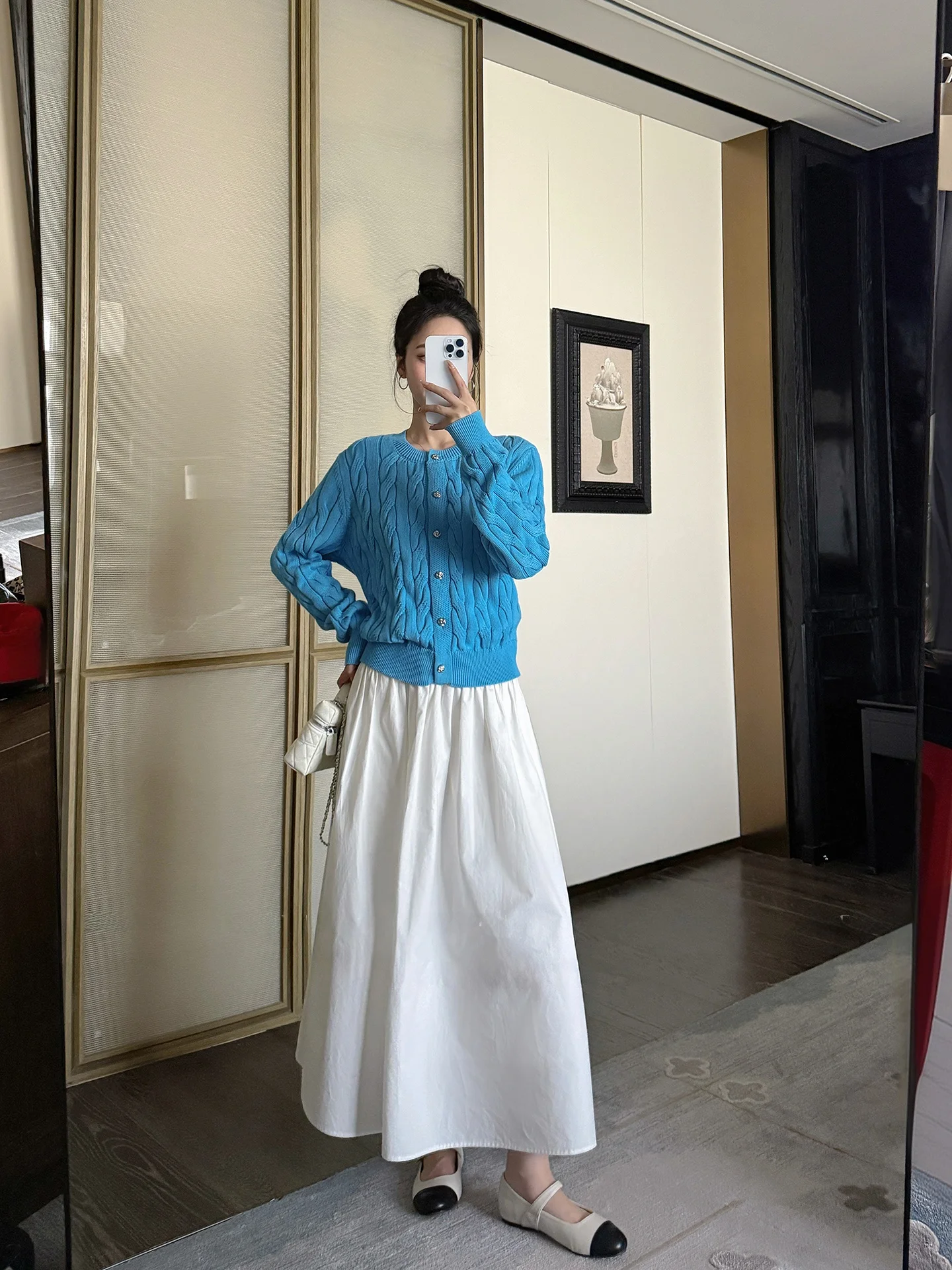 

Soft Knitted Twist Long Sve round Ne Cardigan Women's Spring Inner Wear Outer Jaet Casual Sle Regular Fit Elastic