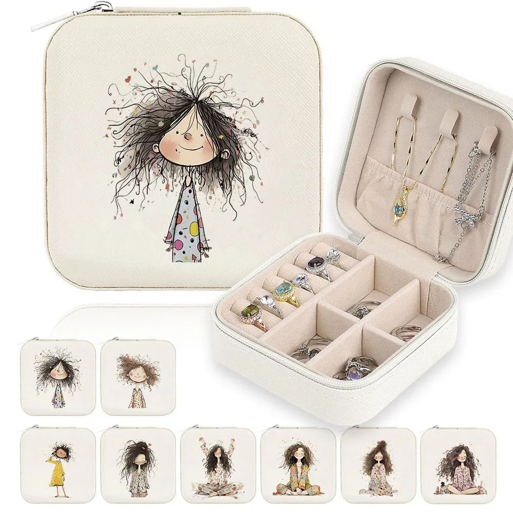 

Белая шкатулка для украшений из искусственной кожи