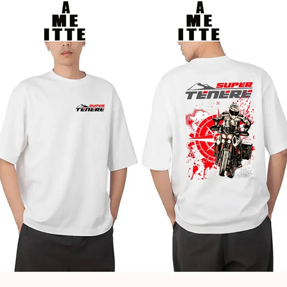 

Super Tenere 1200 Tenere 700 Adventure Moto Sport T-Shirt Men Short Sleeve Man Motorcycle Rider T-Shirt Hip Hop Boy Riding Tees