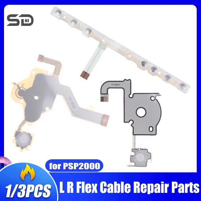 1/3Pcs Repair Parts Replacement For PSP 2000 Left Right Buttons Function Start Home Volume PCB Keypad L R Flex Cable