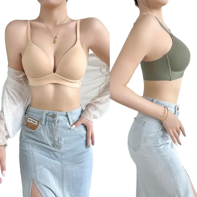 

KUCLUT Japanese Style Seamless Bras Comfort Wireless Underwear Women's No Steel Ring Bralette 3/4 Cup Glossy Bra Female Lingerie