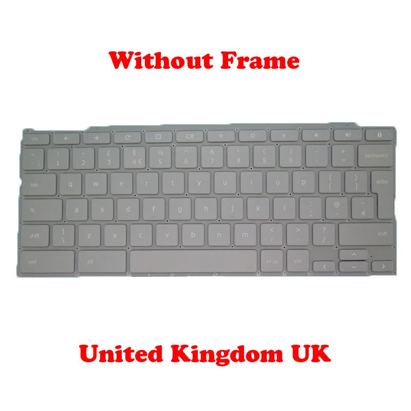 

Laptop Grey Keyboard For Google AE0CEE00010 United Kingdom UK United States US NO Frame New