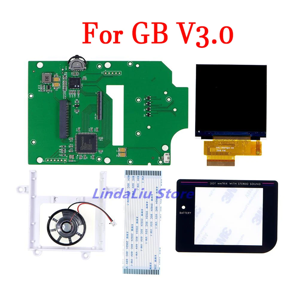 

Replacement For Nintendo Gameboy Backlight V3.0 2.6" LCD Screen High Brightness With Black Glass lens for GB DMG GBO Console