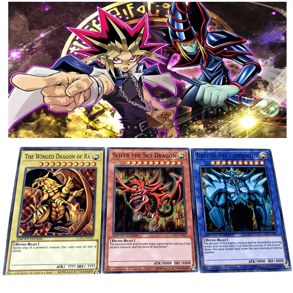 5 Packungen Yugioh-Karten Mix-Spiel Schwarzer Magier Blauäugiger Drache Papierkarten Englische Version Sammlung Zufällige Handelskarten Geschenk Spielzeug