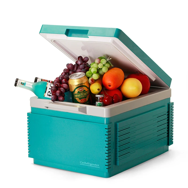 Mini Réfrigérateur de Voiture Multifonction, Domestique et Extérieur, avec Batterie Grise, 12 Litres, Portable, Bluetooth