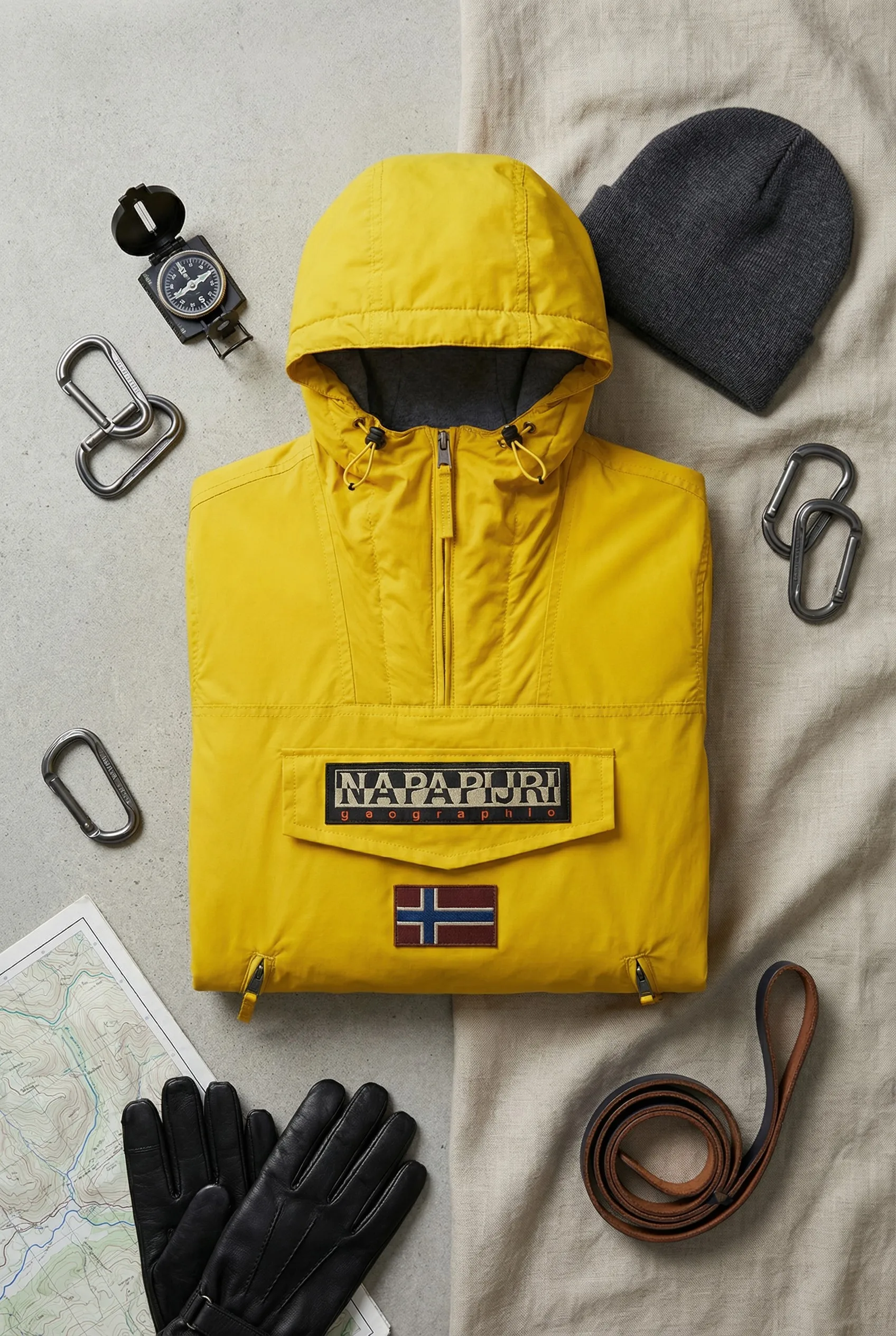 Chaqueta Anorak Amarilla con Capucha, Cortavientos, Chaqueta Deportiva para Senderismo, Ropa Táctica de Calle, Chaqueta Impermeable para Hombre Y2K