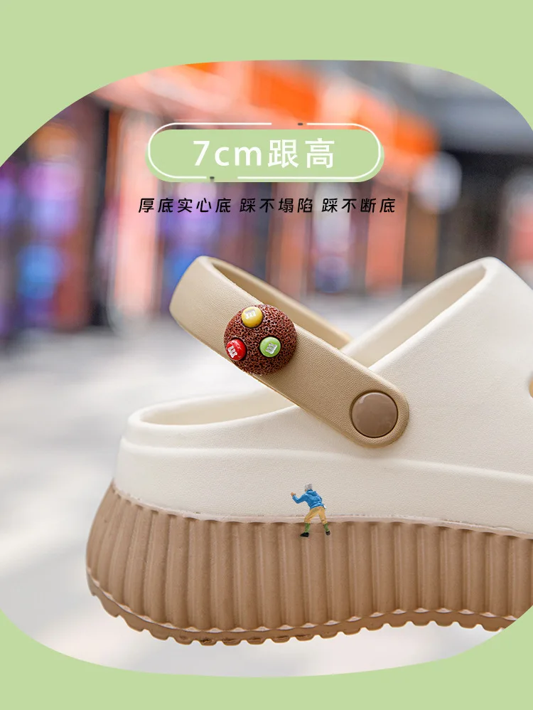 New 7cm platform slippers women chunky beach sandal Outdoor travel clogs shoes bowknot deco vacation shoes woman platform slides