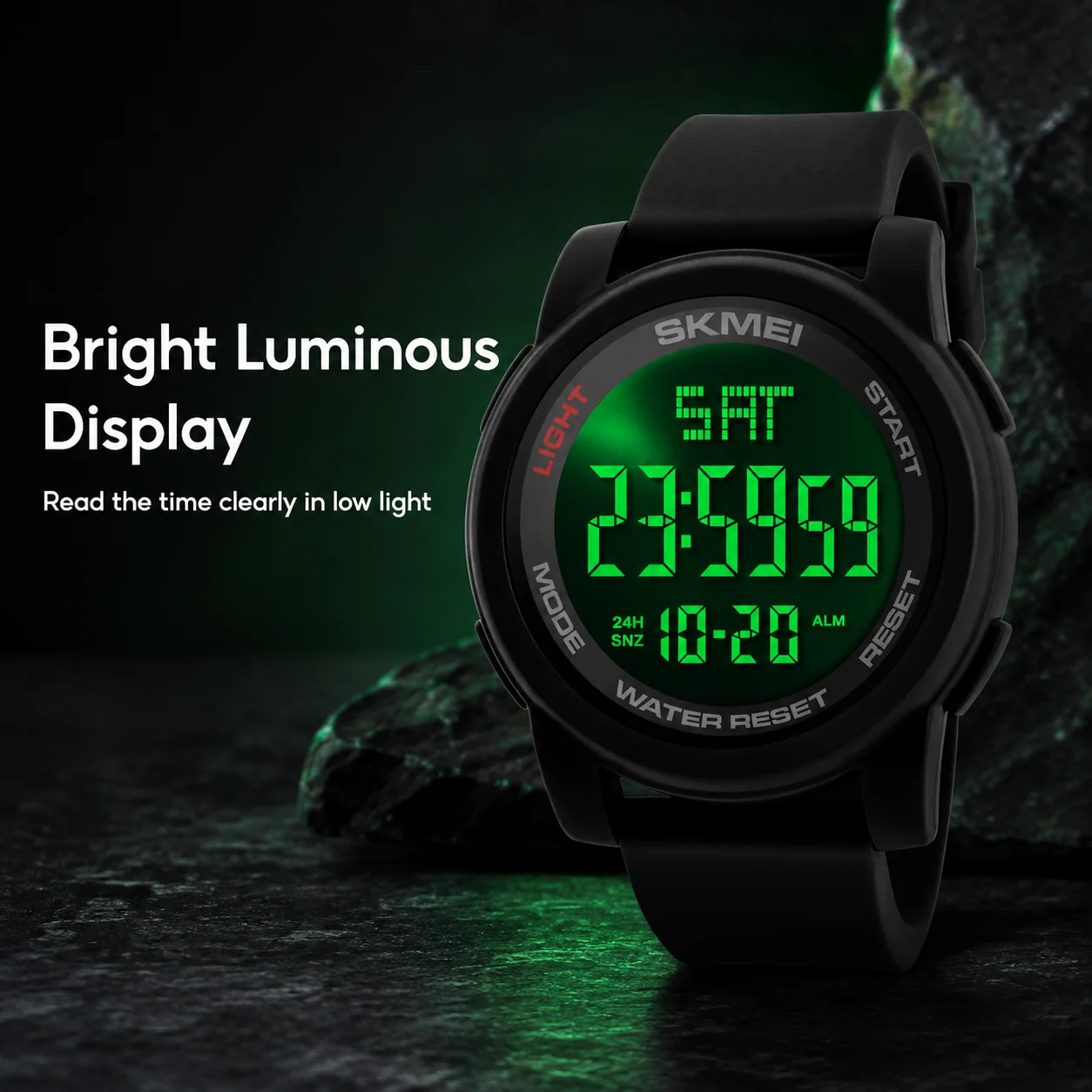 SKMEI 1257 Fashion Digital Sports Watch 50M Waterproof Men Women Electronic Wristwatch EL Light Date Week Display Reloj Hombre