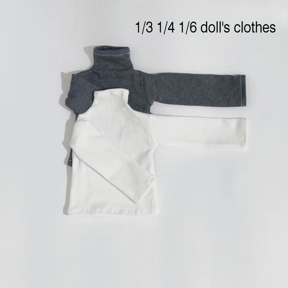 

1/6 1/4 1/3 Doll's Clothes for 30/45/60cm Bjd Doll Long Sleeved High Neck Base Layer Dress Up Toys Play House Doll Accessories