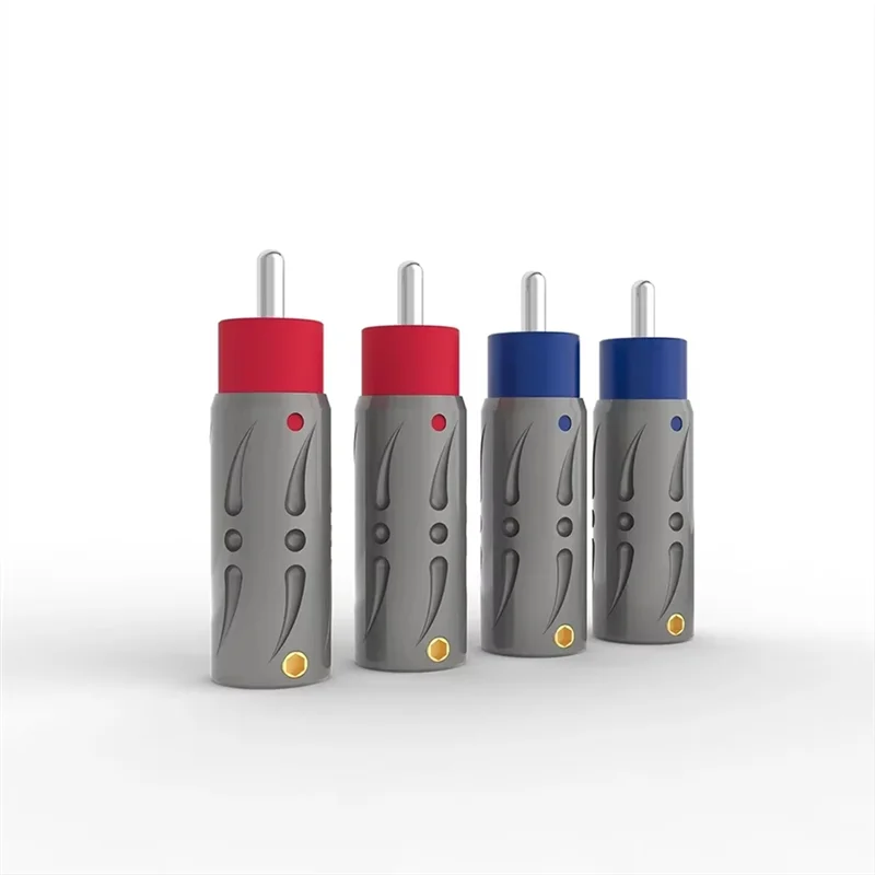 AA60-VR105S Pure Copper Silver Plated RCA Non-Magnetic Silver Plated RCA Silver-Plated Lotus Plug