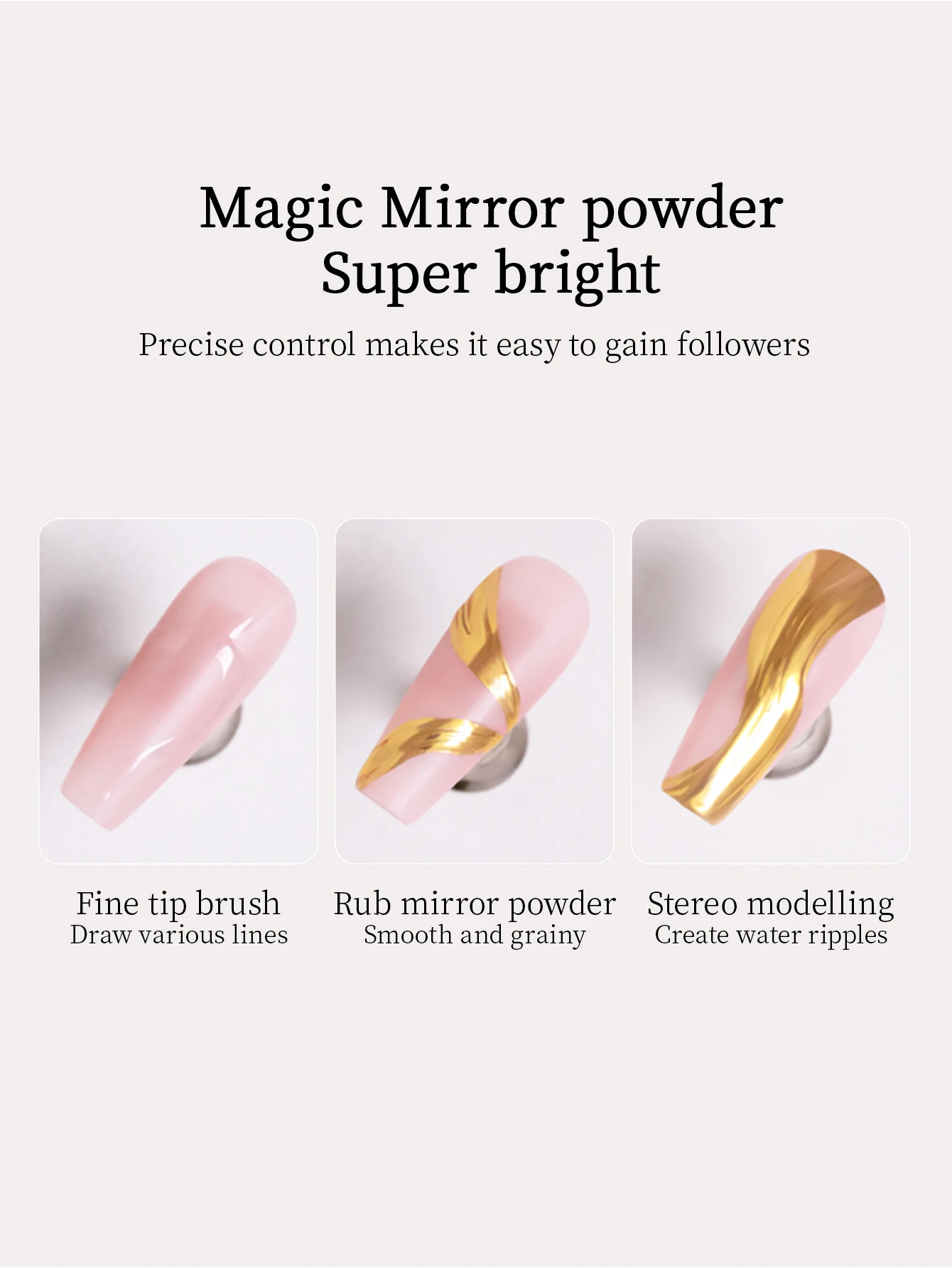 RS ギャップフィリングトップコートジェル、精密ライナーネイルアートブラシ内蔵、ネイルラインストーン接着剤（クロムネイルパウダーラインストーン用）