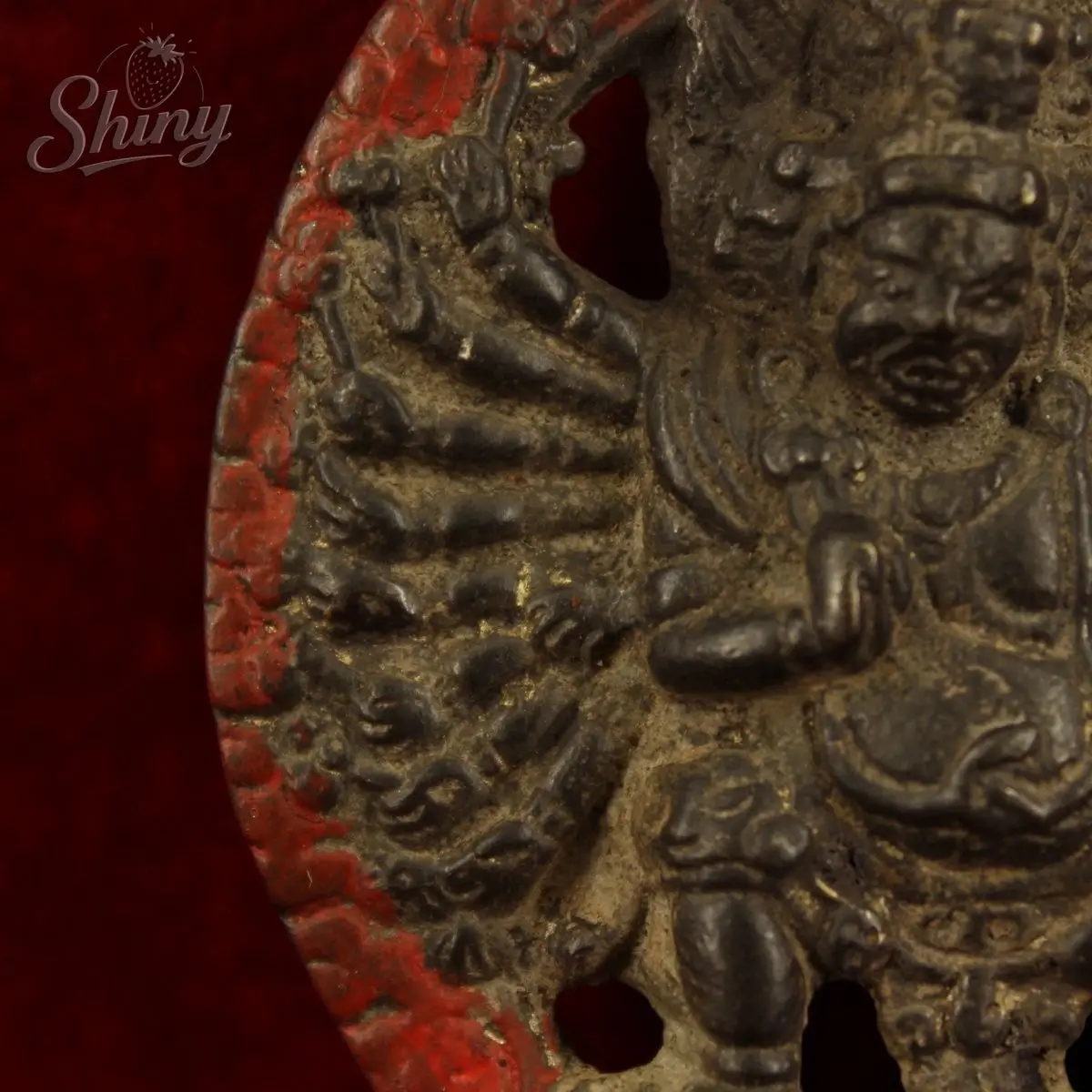 التبت البرونزية 8 الأسلحة ماهاكالا بوذا الإله فاجراباني التانترا تمثال تميمة قلادة غرفة المعيشة الديكور