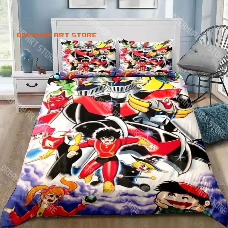 3D Print Mazinger Z UFO Robot Grendizer Bedding Set Single Twin Full Queen King Size Bed Set Adult Kid Bedroom Duvetcover Set