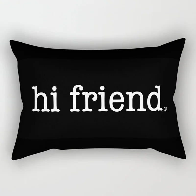 Rectangular Short Plush Sofa Waist Pillow Case Home Decor Duplex Printing Cushion Cover