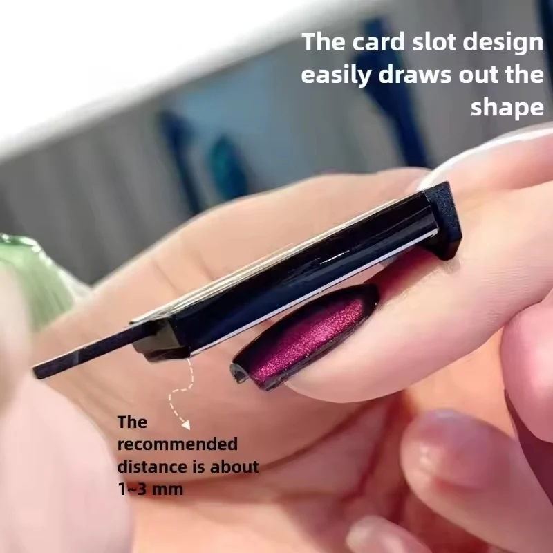 5 pezzi Nail Art Cat Eye Magnete a forma di cuore 3D Magnete Cat Eye Gel fai da te Modello d'amore Magnete magico Strumento magnetico per lucidatura adatto