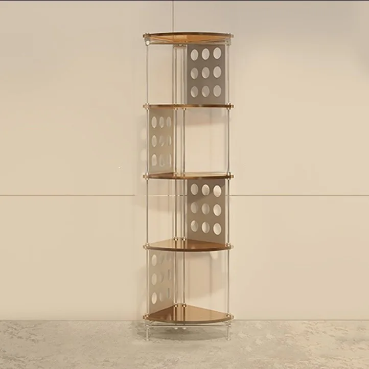 رف متعدد الطبقات من الفولاذ المقاوم للصدأ في العصور الوسطى، رف تخزين المشاهير على الإنترنت، غرفة النوم، غرفة المعيشة، غرفة الطعام، خزانة جانبية