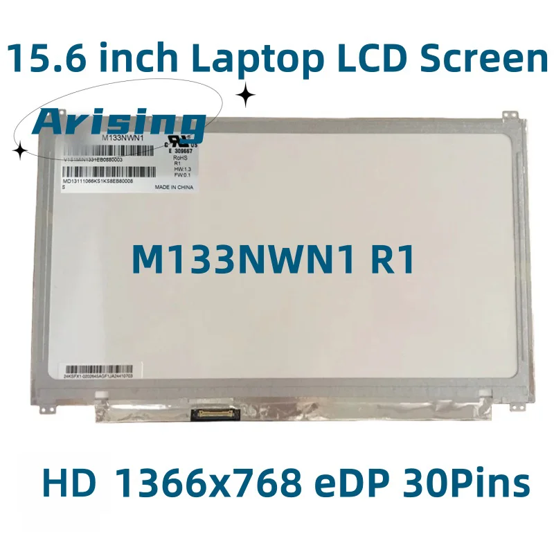 

13.3 Inch LED Matrix Panel M133NWN1 R1 For Asus Zenbook UX32A UX32V U38D EDP 30 Pins 1366x768 Laptop LCD Screen Display