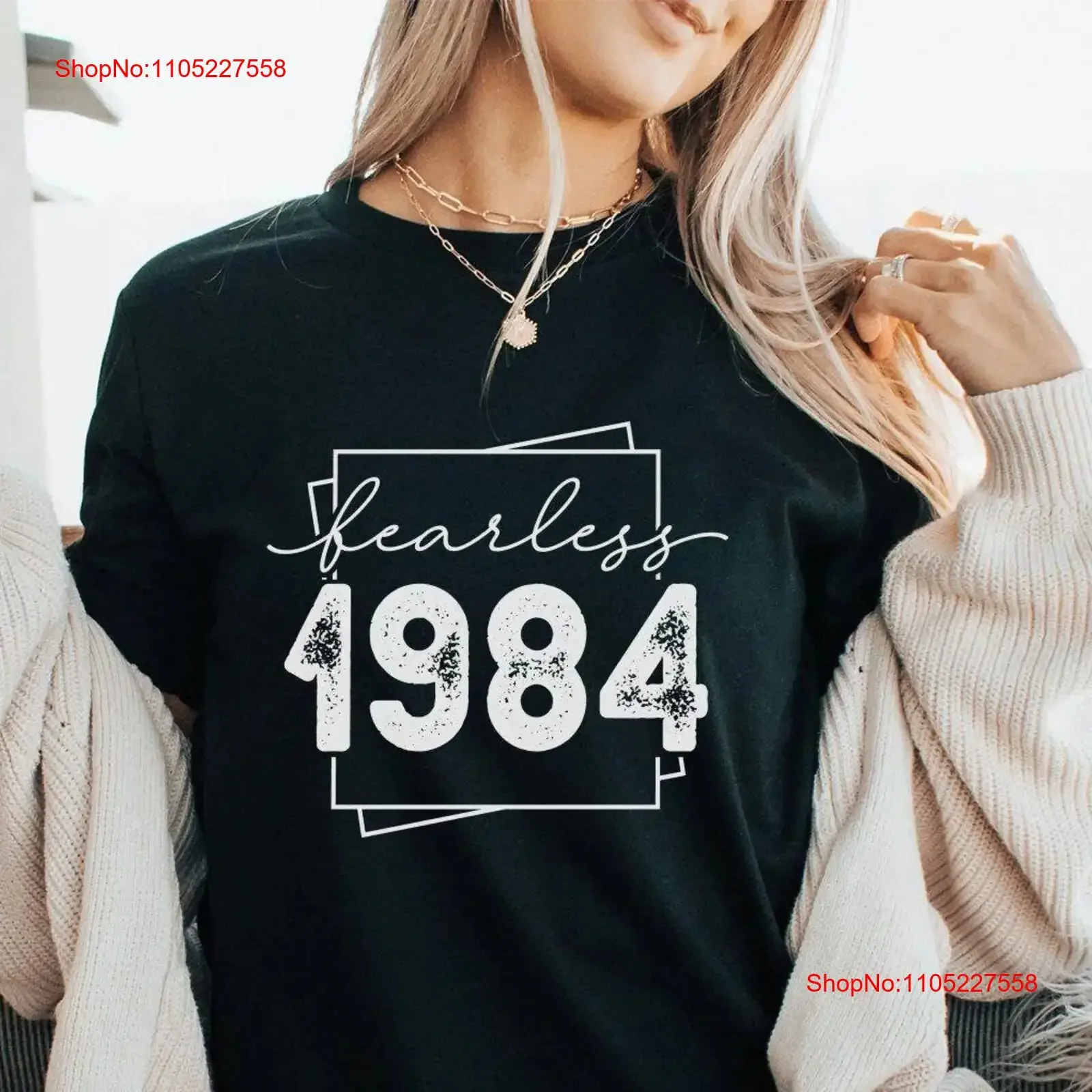 40th Birthday Party T Shirt Fortieth SweaT Born in 1984 Bday for 40 Year Old Fearless s vintage Washed Slightly