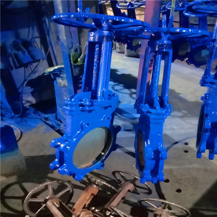 TKFM Wcb Manual Slide  Wafer Wheel Handle Knife Gate Valve for Discharge Slurry